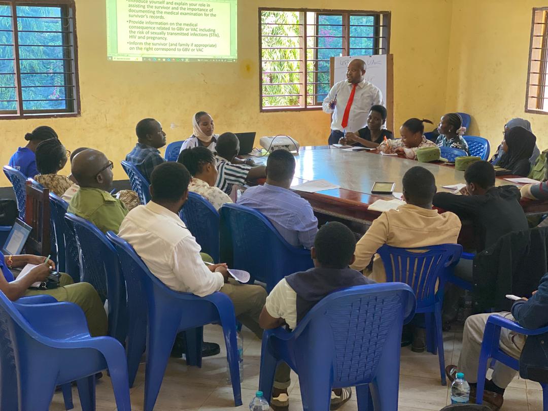 Participants attend a community training session.